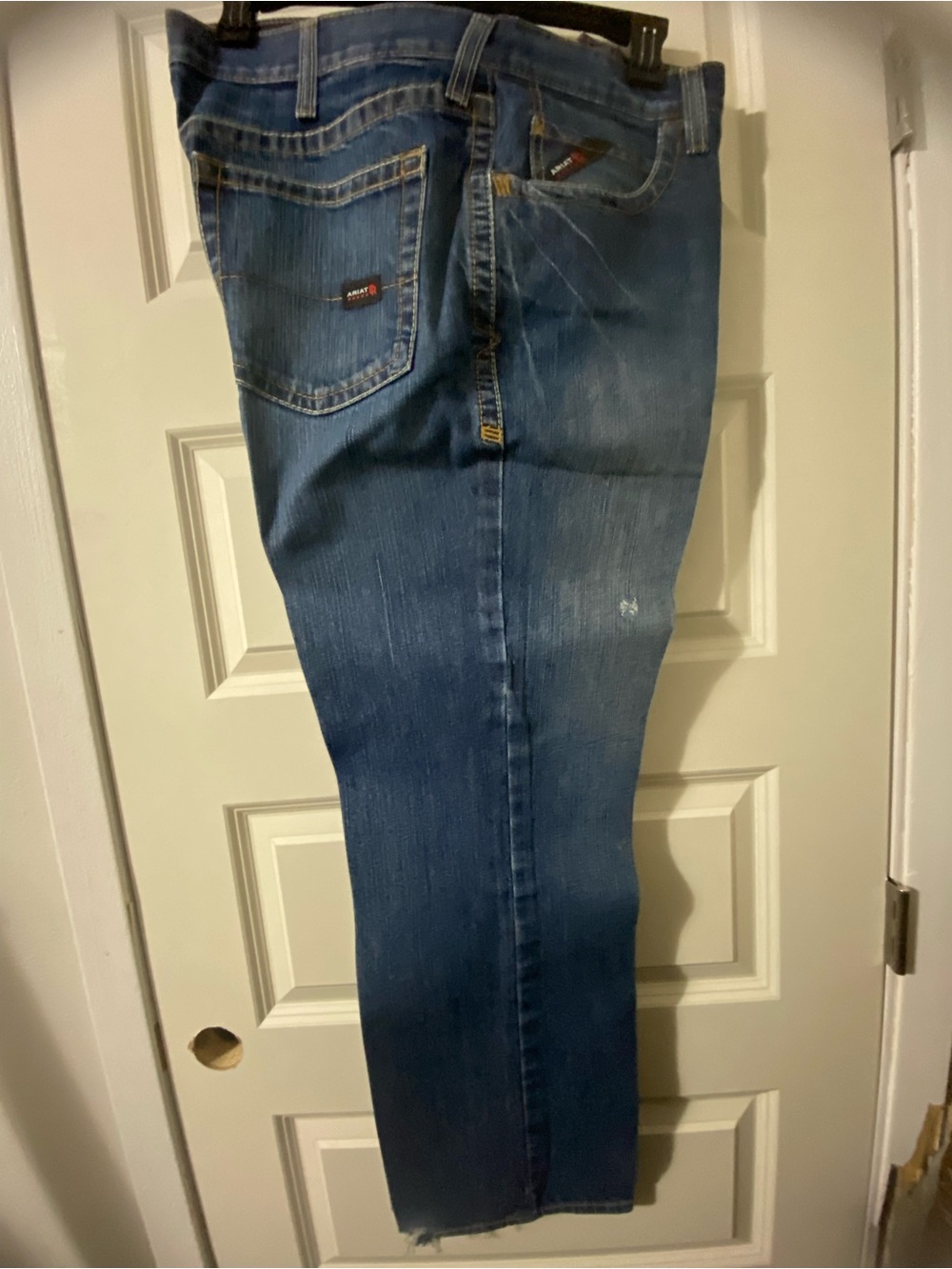 Ariat Men's Blue Denim Jeans - Classic Straight Fit 40/32 Cat 2 M4 USA Fabric